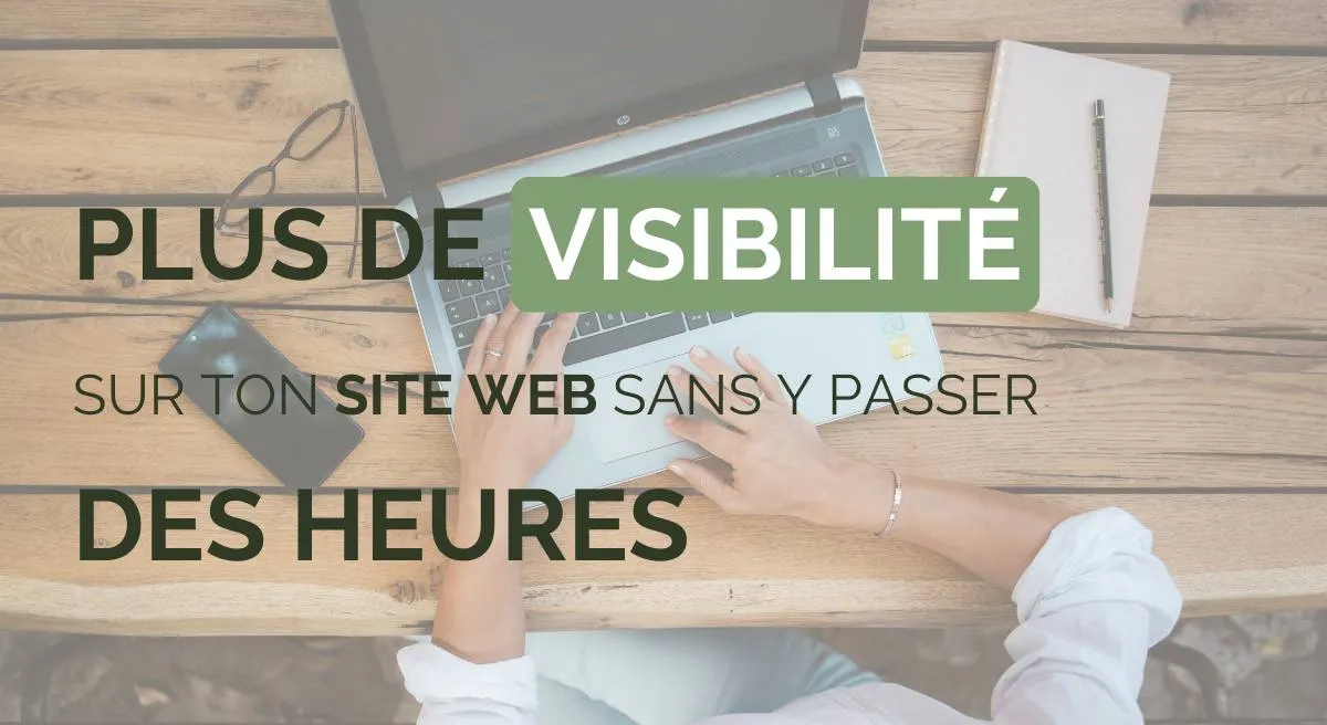 Article de blog "plus de visibilité sur son site web sans y passer des heures"